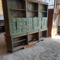 ANTICA CREDENZA CASSETTIERA DA EMPORIO