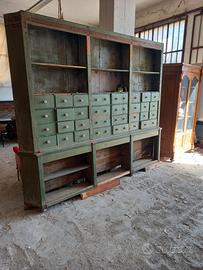 ANTICA CREDENZA CASSETTIERA DA EMPORIO
