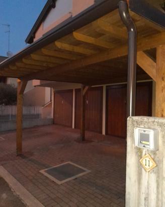 Tettoie antigrandine per auto in legno di abete