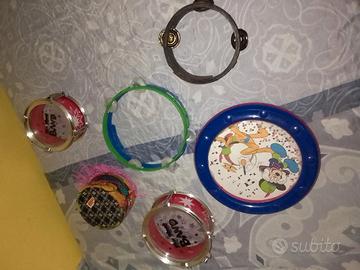 4 tamburi e 2 con piattini gioco bimbi