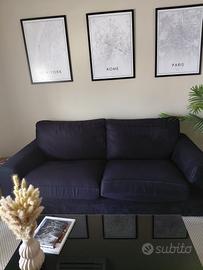 Divano Poltronesofà 3 posti nero