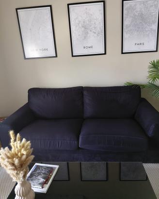 Divano Poltronesofà 3 posti nero