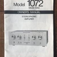 Manuale istruzioni Marantz. modello 1050
