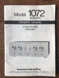 Manuale istruzioni Marantz. modello 1050