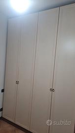 armadio camera bianco avorio 4 ante 