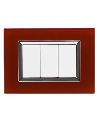 9 placche vetro Rosso compatibile Bticino Matix