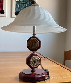 Lume in radica di noce ed argento