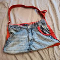 Borsa a mano tessuto jeans