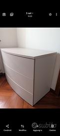 camera da letto: cassettiera, comodini, letto