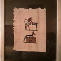 Pergamene egizie incorniciate