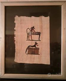 Pergamene egizie incorniciate