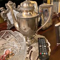 caffettiera o teiera d' epoca in  argento