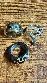 lotto tre anelli vintage Indie 