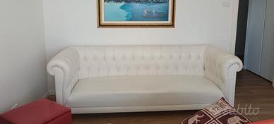 DIVANO MAXI 4 POSTI - Vera Pelle Bianca