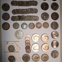 Lotto diversificato di monete in ARGENTO 