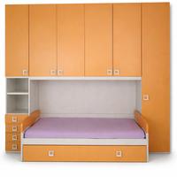 cameretta completa con armadio a ponte e letto