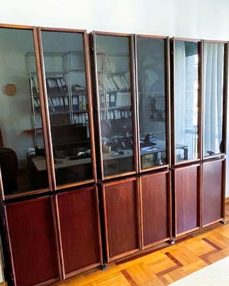 Libreria legno massello (3 moduli ante specchio)