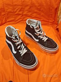 Vans 36 alte con suola alta camoscio