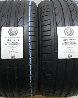 2 GOMME 255 40 18 BRIDGESTONE A68990