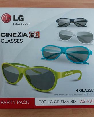 set 4 occhiali 3D LG