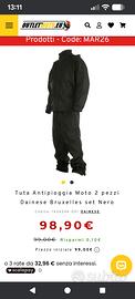 Tuta DAINESE antipioggia x moto