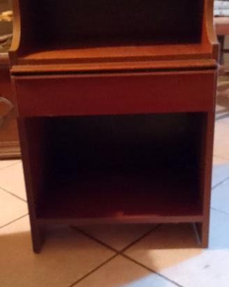 Comodino vintage anni '70 legno noce