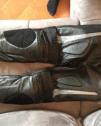 Braghe moto in pelle tipo gp