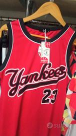 Completo per basket New York Yankees rosso 