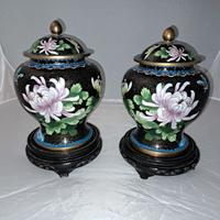 Coppia vasi Cloisonne anni 60