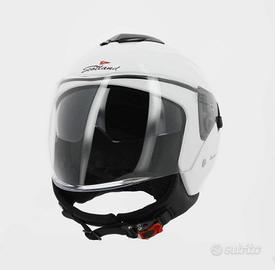 CASCO JET MOTO SCOOTER SCOTLAND HERO BIANCO LUCIDO