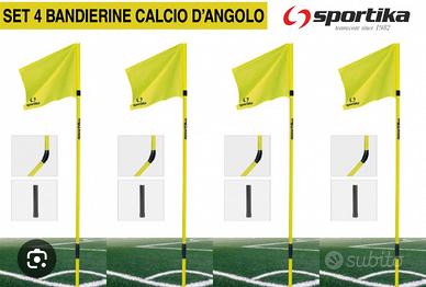 Set di 4 bandierine calcio d' angolo snodate