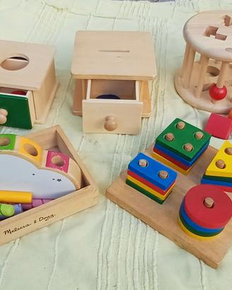Giocattoli Montessoriani educativi in legno