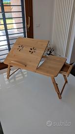 Vassoio porta PC in  legno
