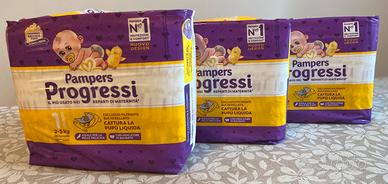 3 Pacchi Pampers Progressi taglia 1 - NUOVI