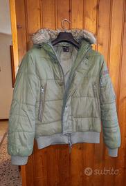 Giacchetto piumino verde tipo bomber