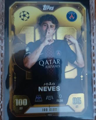 card match attax Joao neves 100 club 