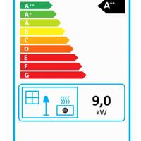 Stufa a pellet Mannu Equation 9kw ventilata Bianca