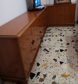 Mobile soggiorno ad angolo componibile in legno