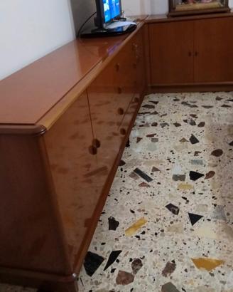 Mobile soggiorno ad angolo componibile in legno