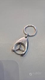 portachiavi mercedes originale con gettone Logo