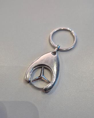 portachiavi mercedes originale con gettone Logo