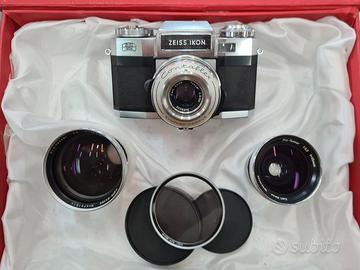 Fotocamera Contaflex + 2 Obiettivi + Accessori
