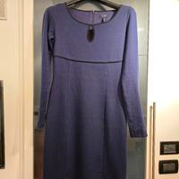 Vestito abito maniche lunghe armani blu notte scur