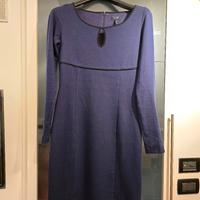 Vestito abito maniche lunghe armani blu notte scur