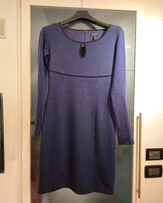 Vestito abito maniche lunghe armani blu notte scur