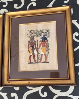 Quadro papiro egiziano Anubi