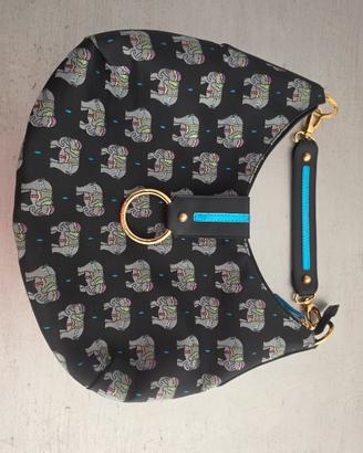 Borsa Spalla Braccialini Hobo Tessuto Jacquard