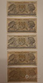 Lire 500 aretusa giro completo tutti i decreti