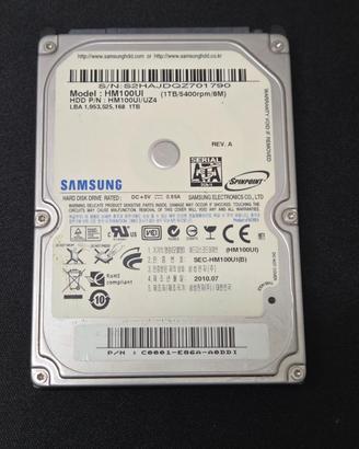 Hard Disk 2.5" Samsung da 1 TB