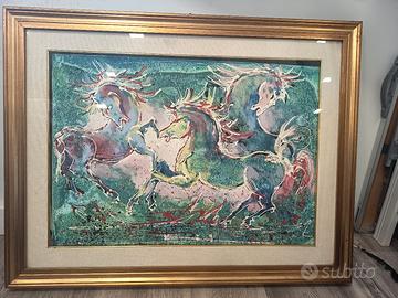 dipinti ad olio su tela con cornice 50x70